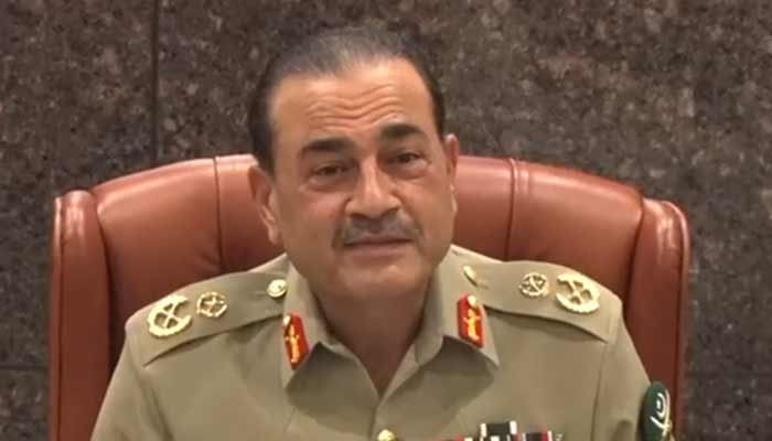Chief of Army Staff Field Marshal Asim Munir speaks to participants of the 17th Balochistan National Workshop at the General Headquarters in Rawalpindi, October 21, 2025. — Screenshot via YouTube/PakGazette News