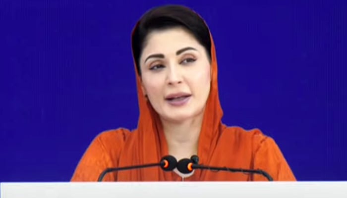 Punjab cm Maryam Nawaz addresses the opening ceremony of the Cardiology Center of Nawaz Sharif in Samli, Murree, on October 1, 2025. - Screengrab through PakGazette News