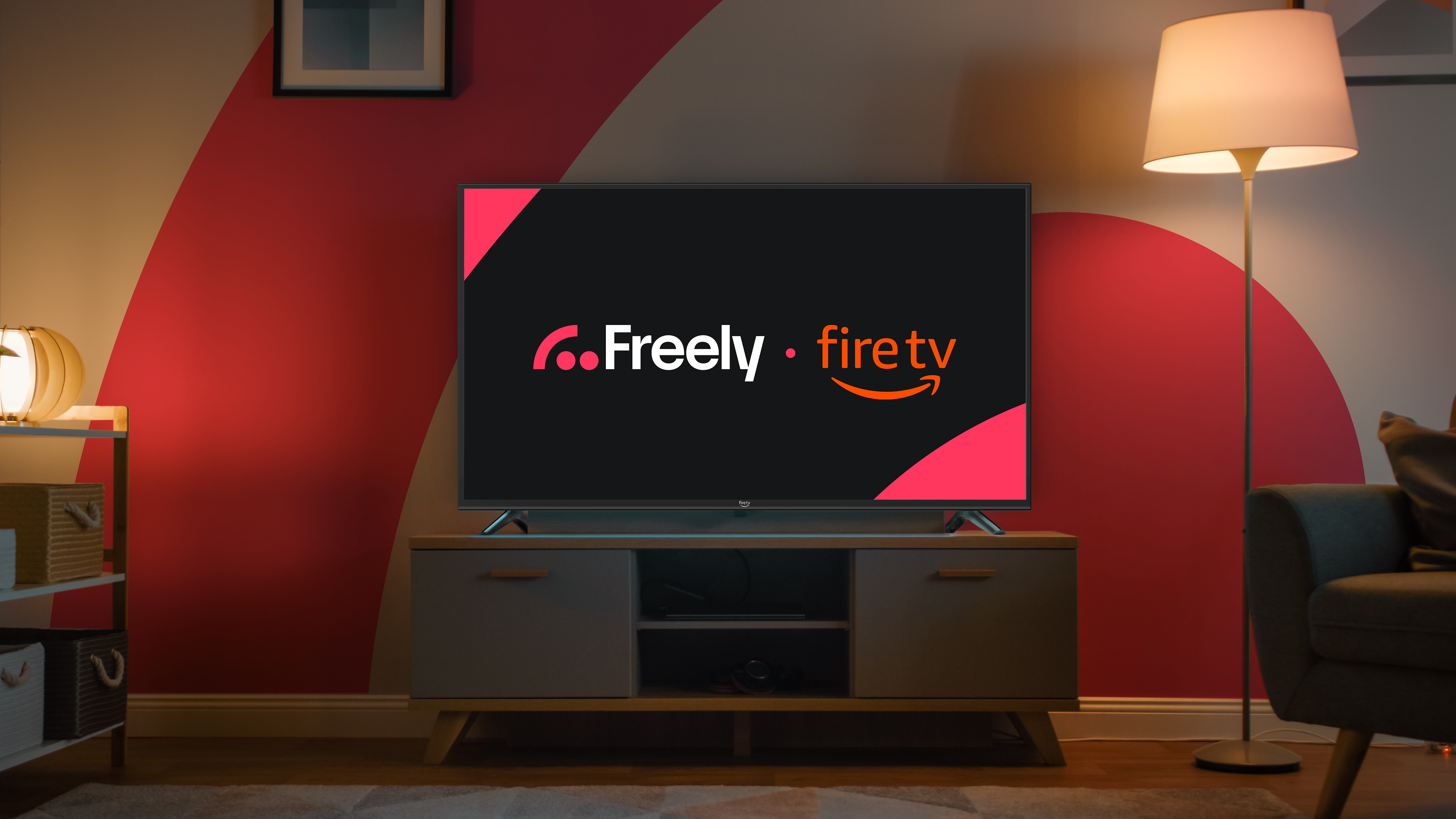 TV showing the Freely logo