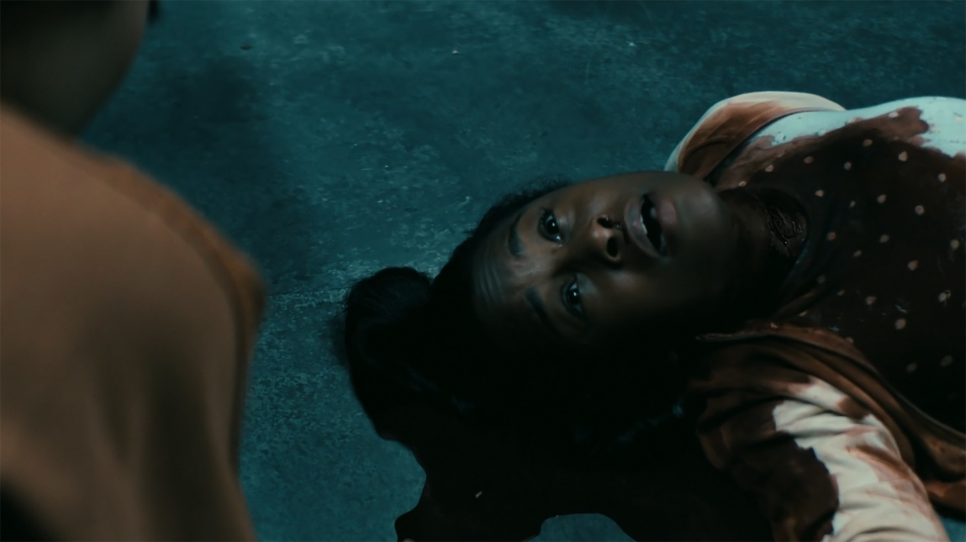 A revived Annabeth panting by air while it is located on the floor of a jail cell in generation V of season 2 episode 5