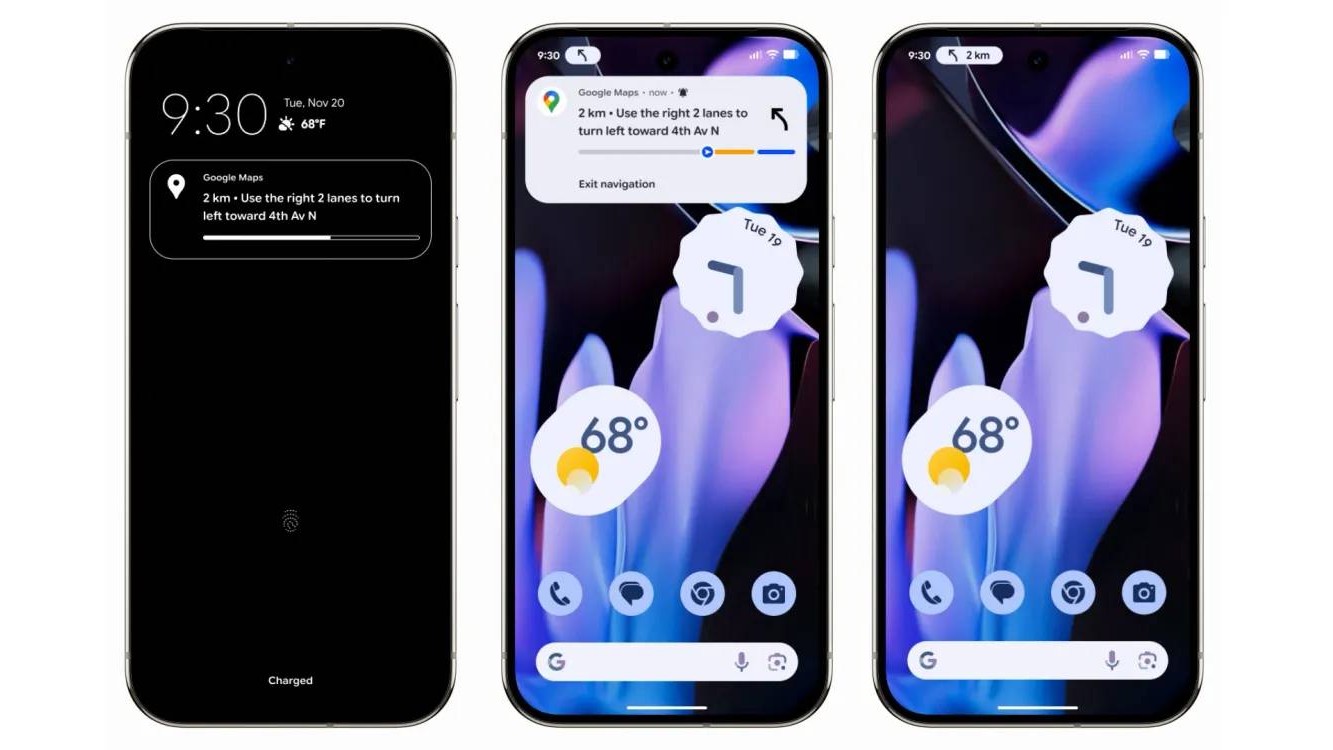 A first look at live updates in Android 16