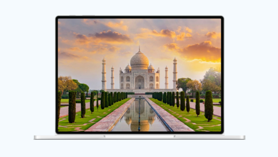 Windows 11 Bing Wallpaper app shown running on laptop