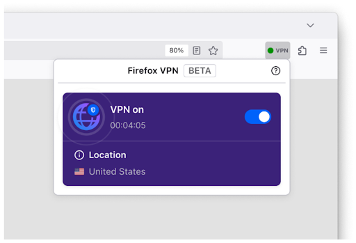 Firefox VPN in Firefox Browser