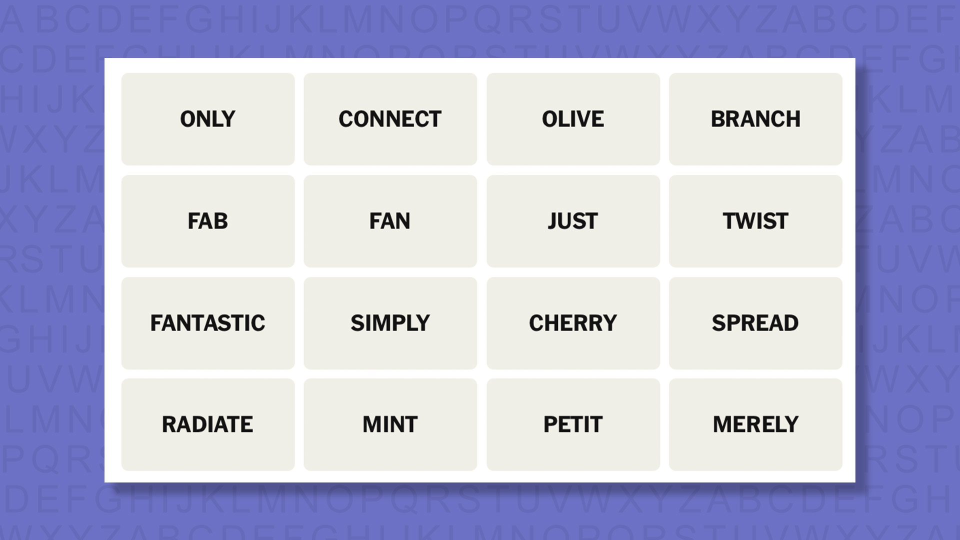 NYT Connections tips for the game 869 on a purple background