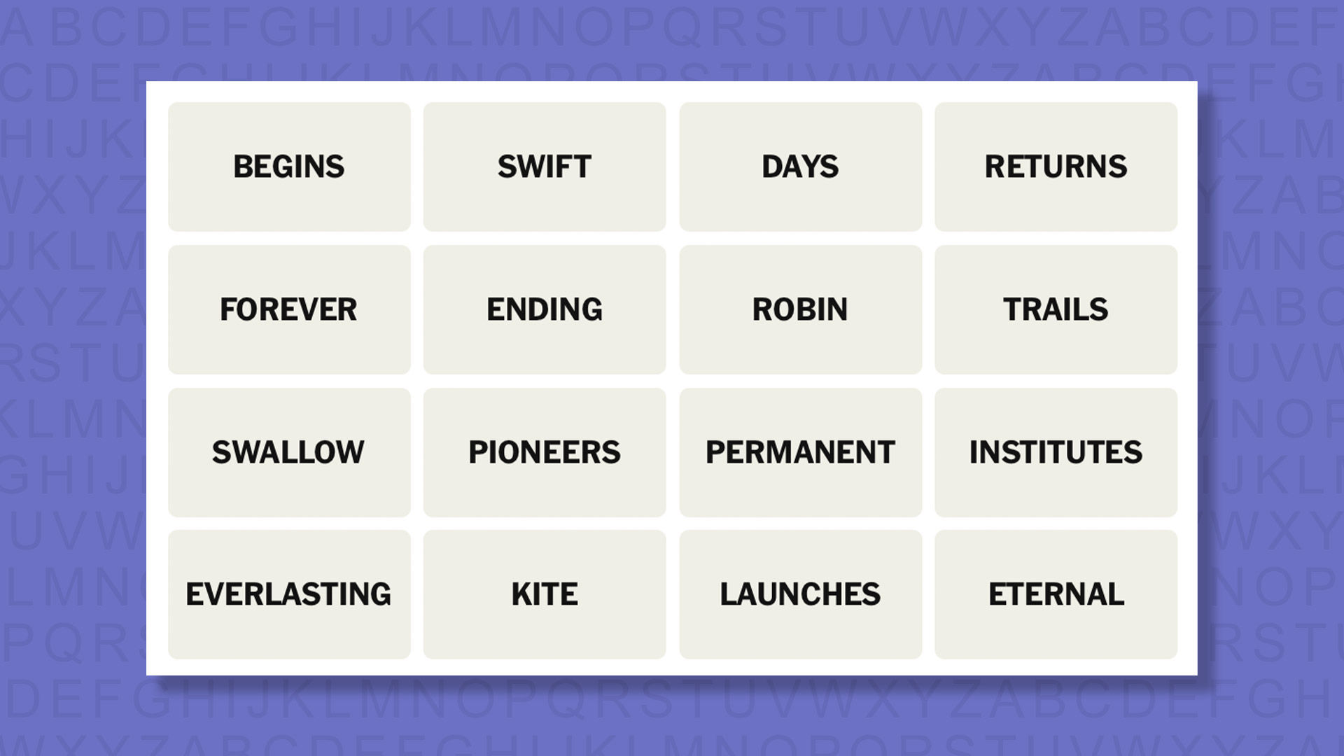 NYT Connections Tips for Game 854 on a Purple Background