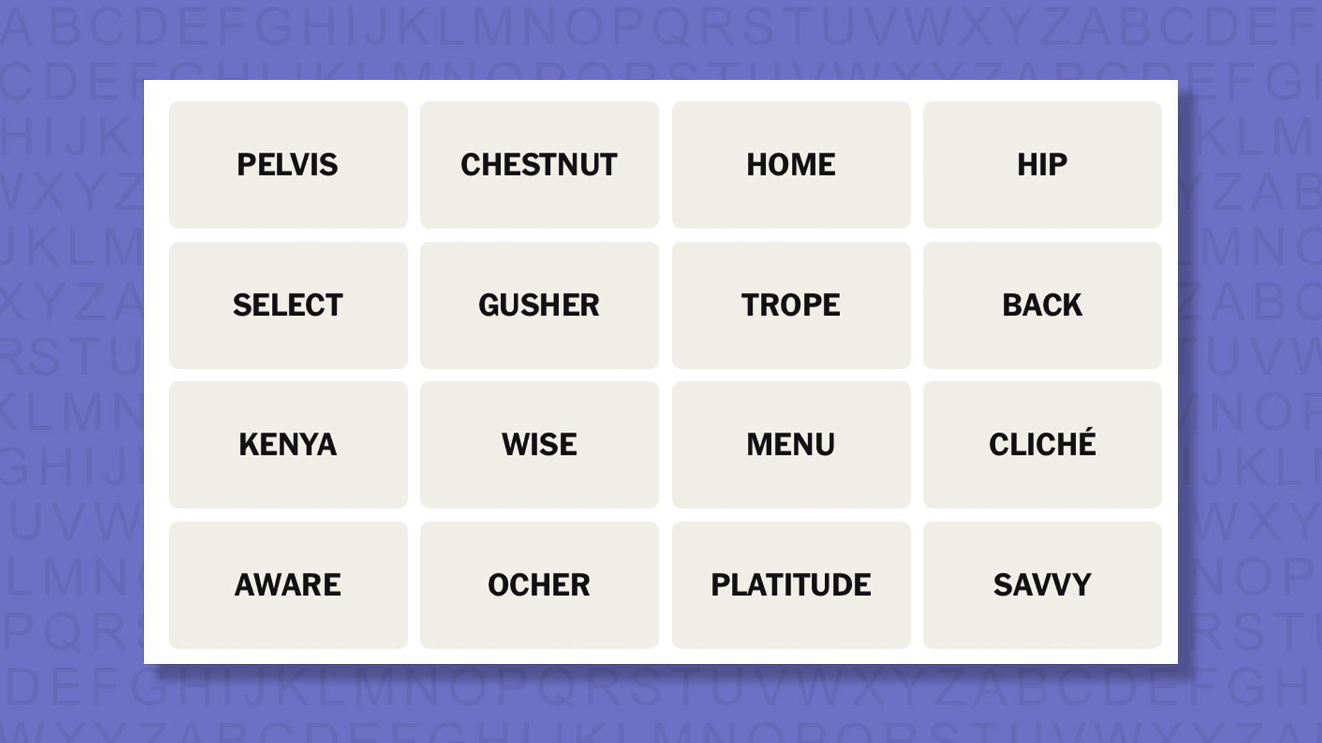 NYT Connections Tips for the 870 game on a purple background