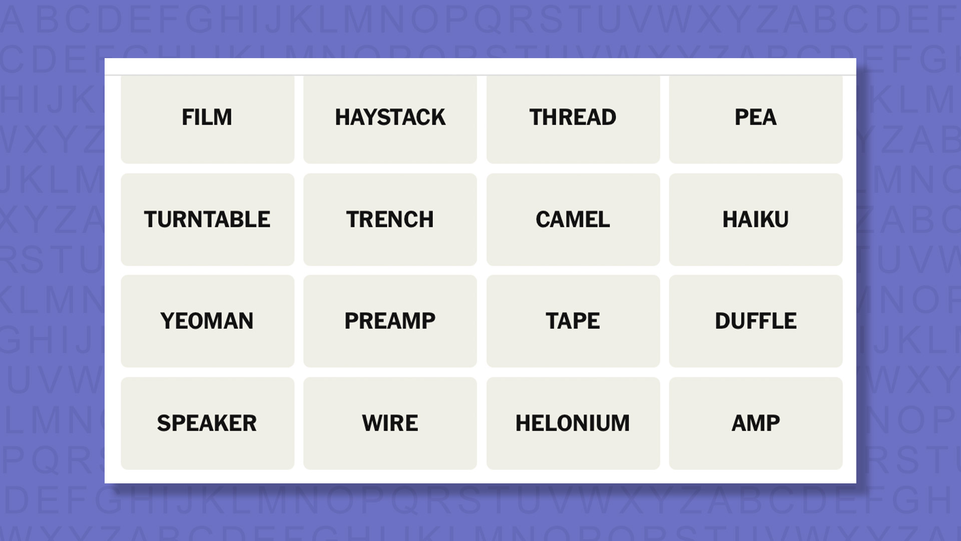 NYT Connections suggests game 848 on a purple background