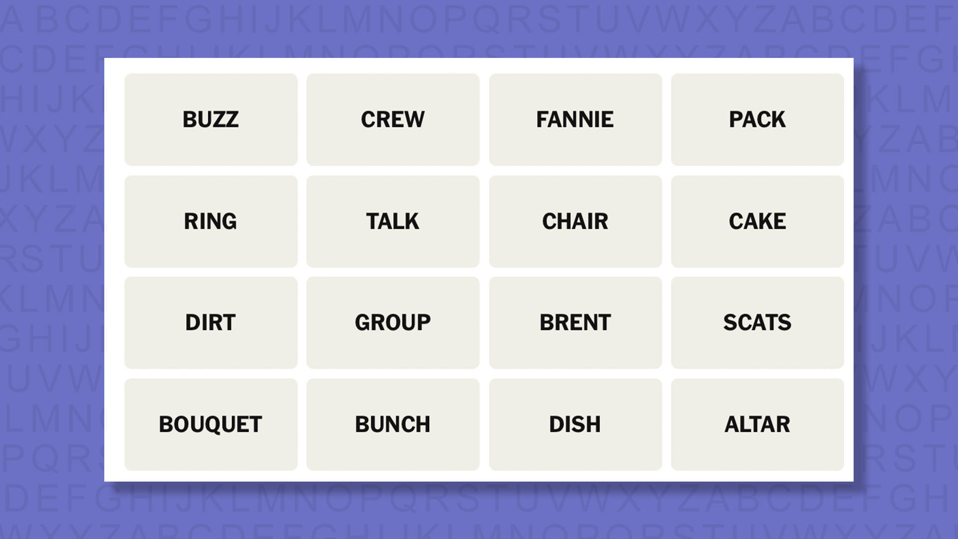 NYT Connections suggests game 849 on a purple background