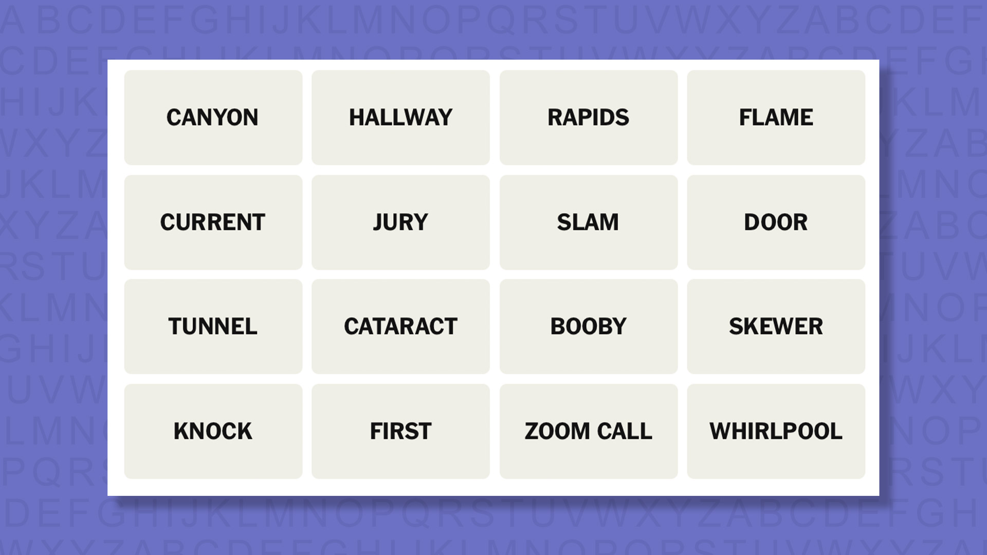NYT Connections suggests game 843 on a purple background