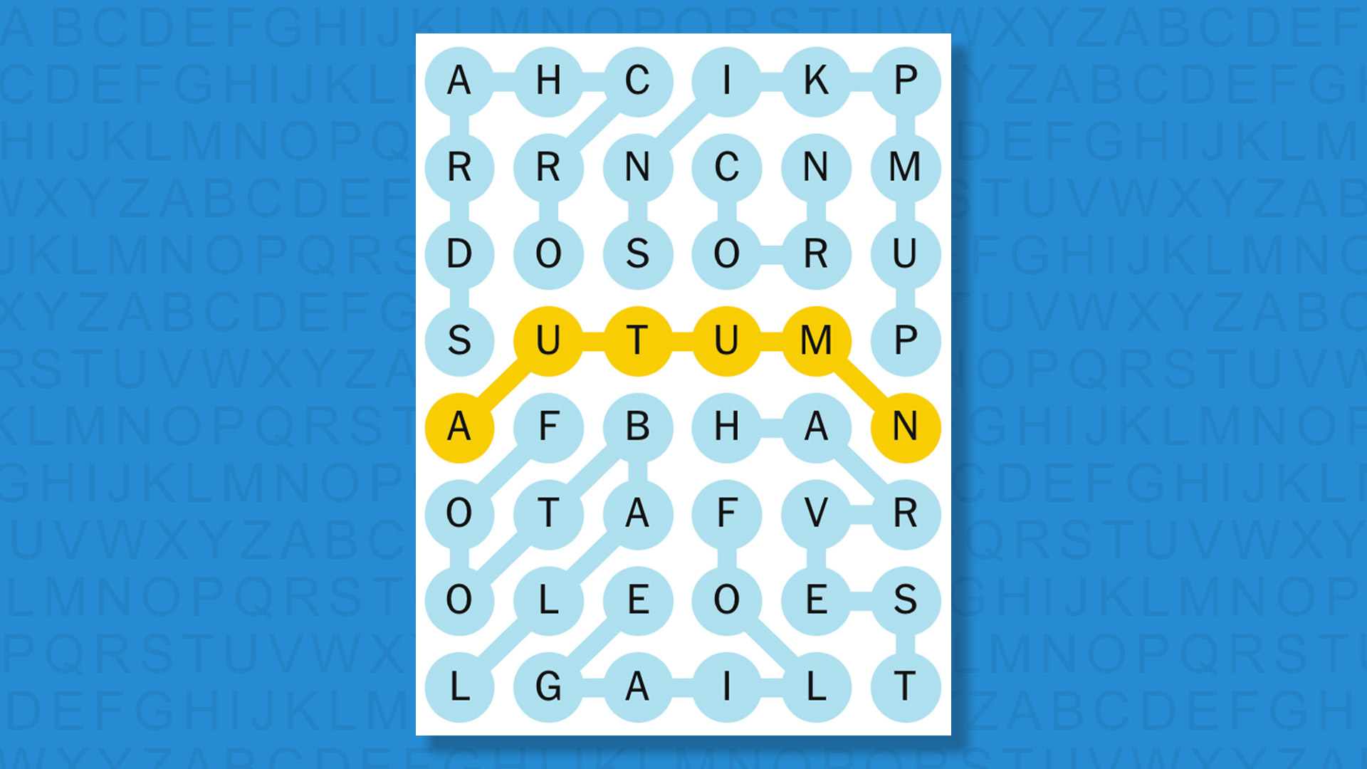NYT Strands answers game 602 on a blue background