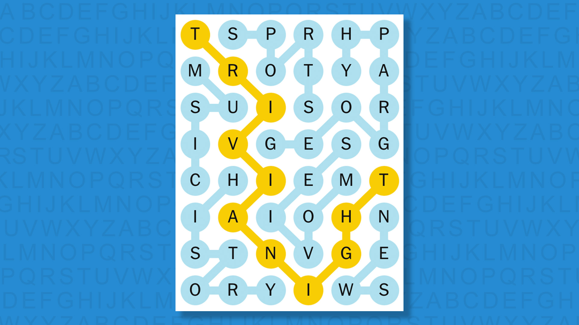 NYT Strands answers game 592 on a blue background