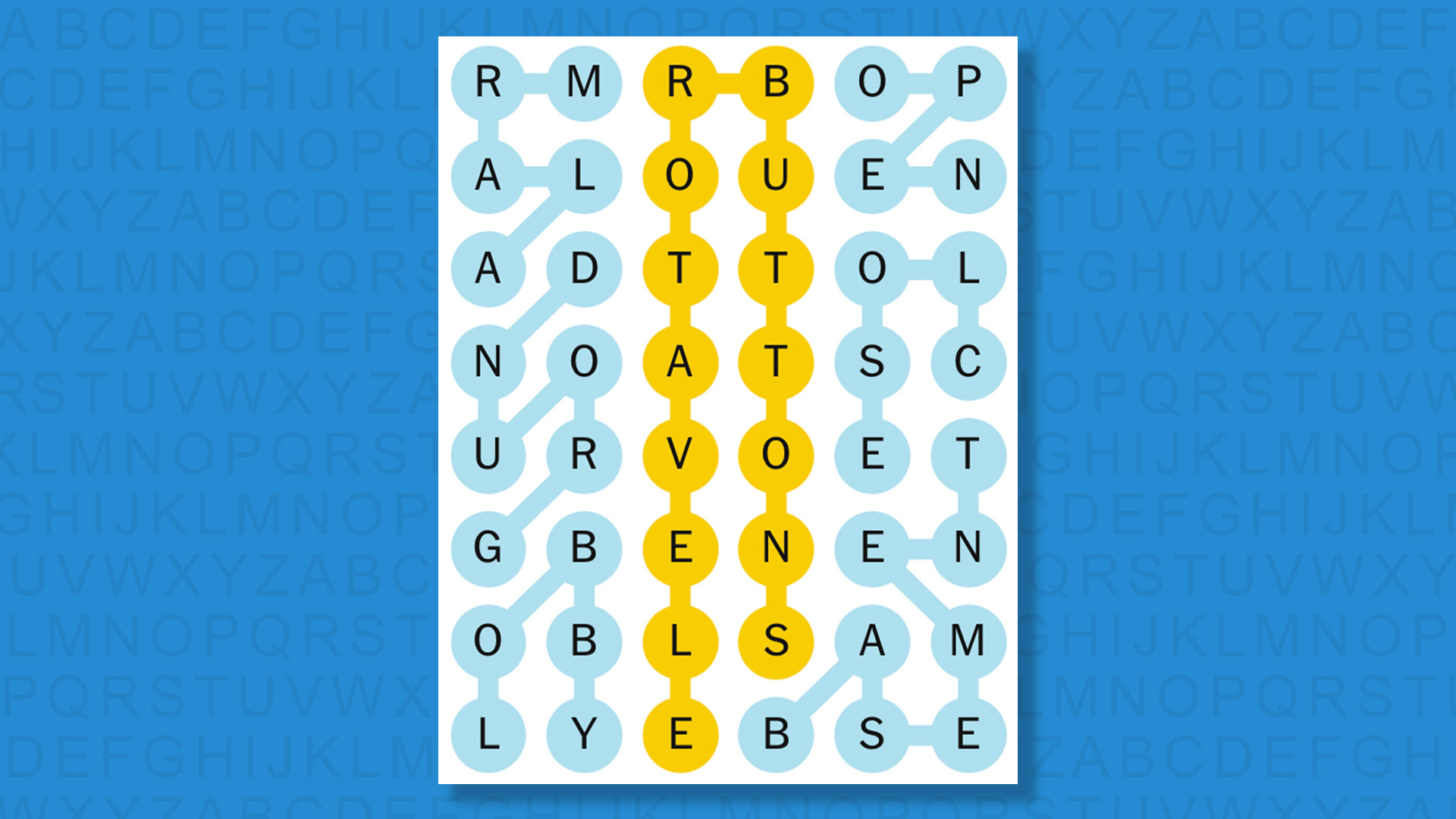 NYT Strands answers game 591 on a blue background