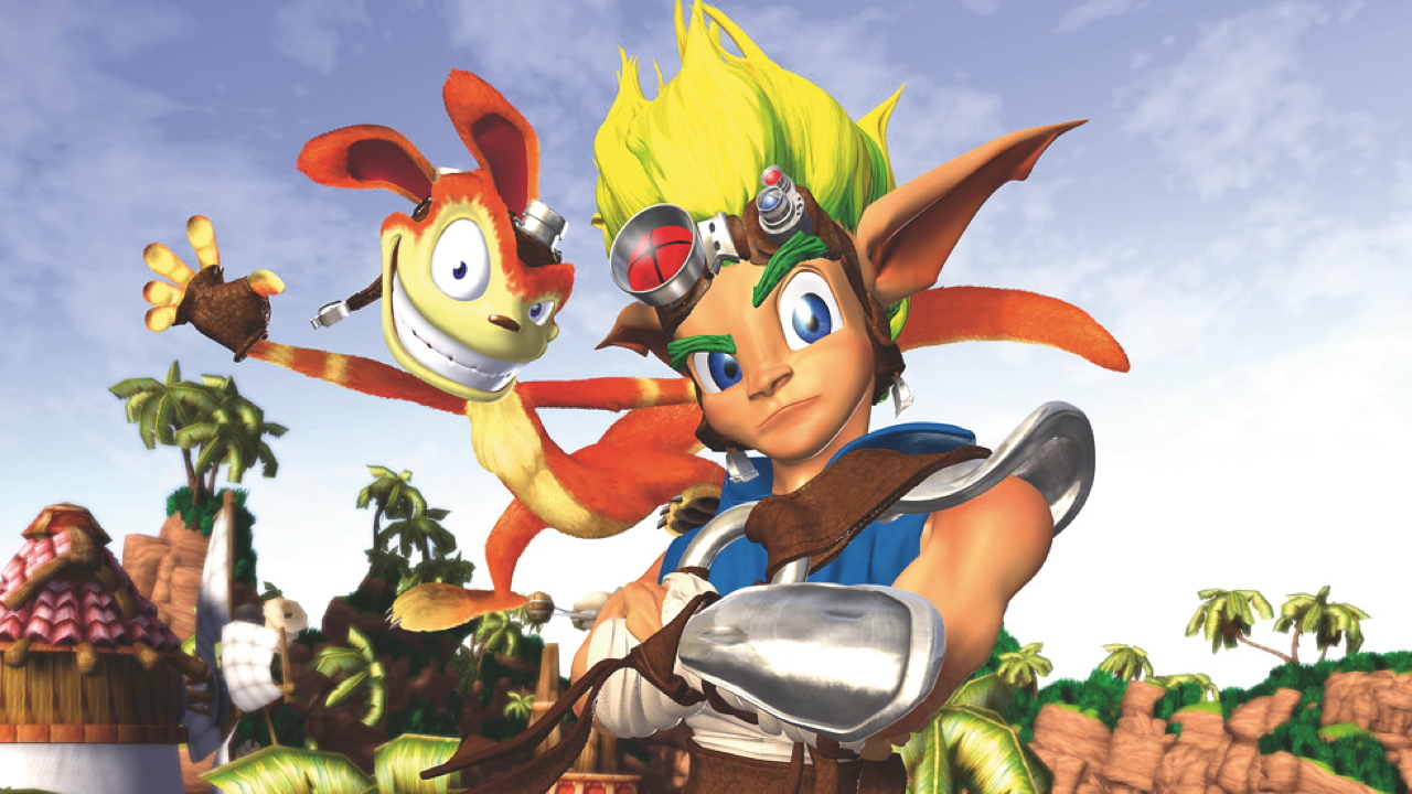 Jak and Daxter's characters posed eagerly