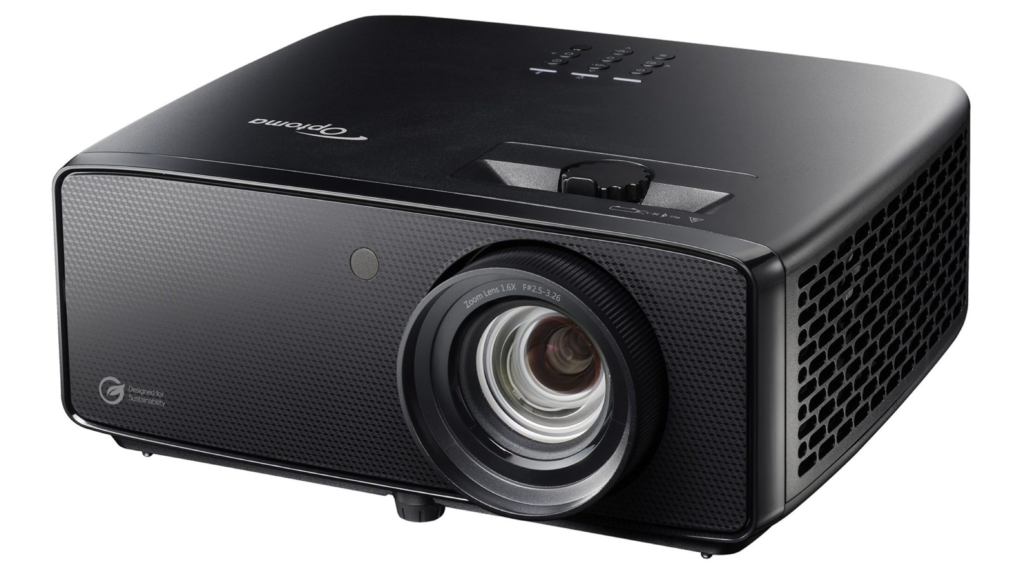Photograph of the Optoma UHZ58LV product on a white background.