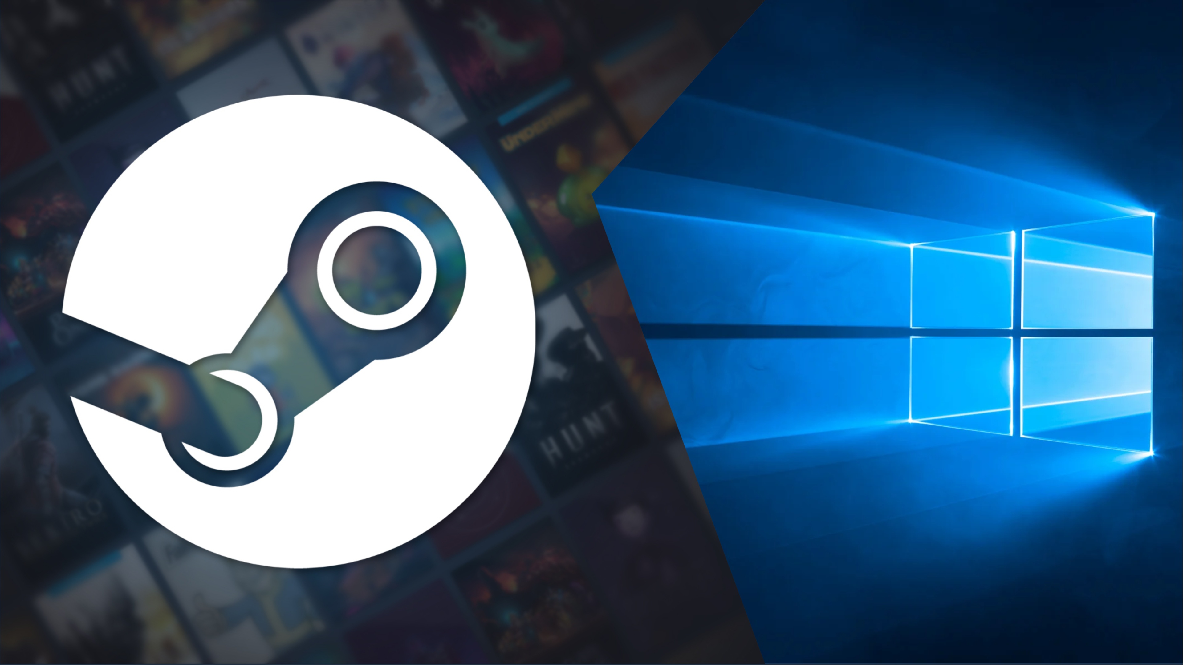 SteamOS and Windows 10 logos