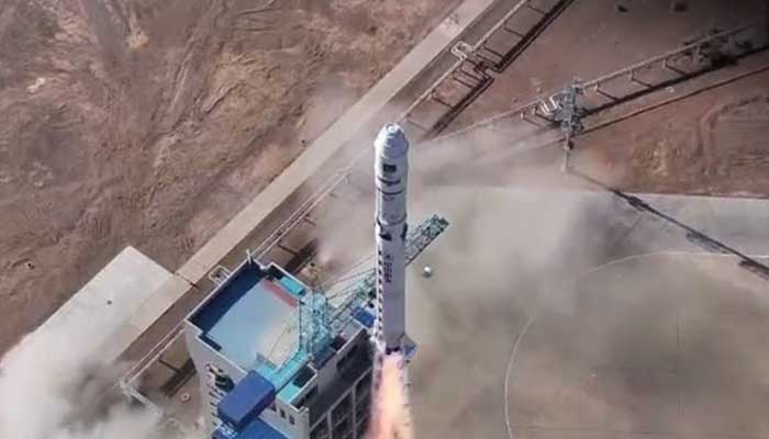 Pakistan launches its first hyperspectral satellite HS-1 from China's Jiuquan Satellite Launch Center on October 19, 2025. – Screenshot via PakGazette News