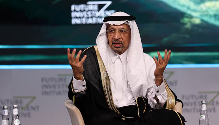Saudi Arabia's Investment Minister Khalid bin Abdulaziz Al-Falih attends the Future Investment Initiative (FII) in Riyadh, Saudi Arabia, October 29, 2024. – Reuters
