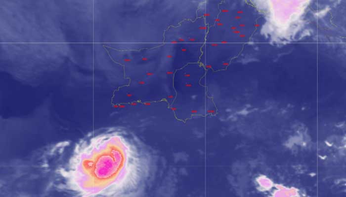 Cyclone Shakti satellite image at the Arabic Sea on October 5, 2025. - PMD website