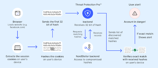 A scheme on how the Nordvpn kidnapped session alert works'