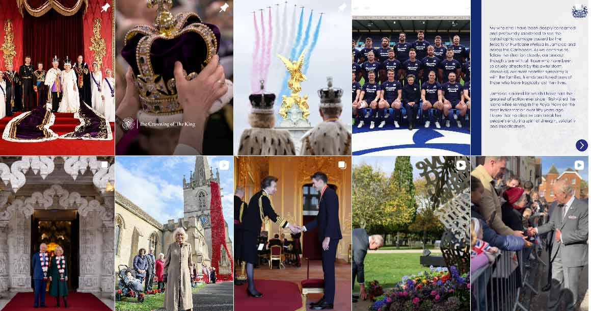 Screenshot of the royal family's Instagram account.