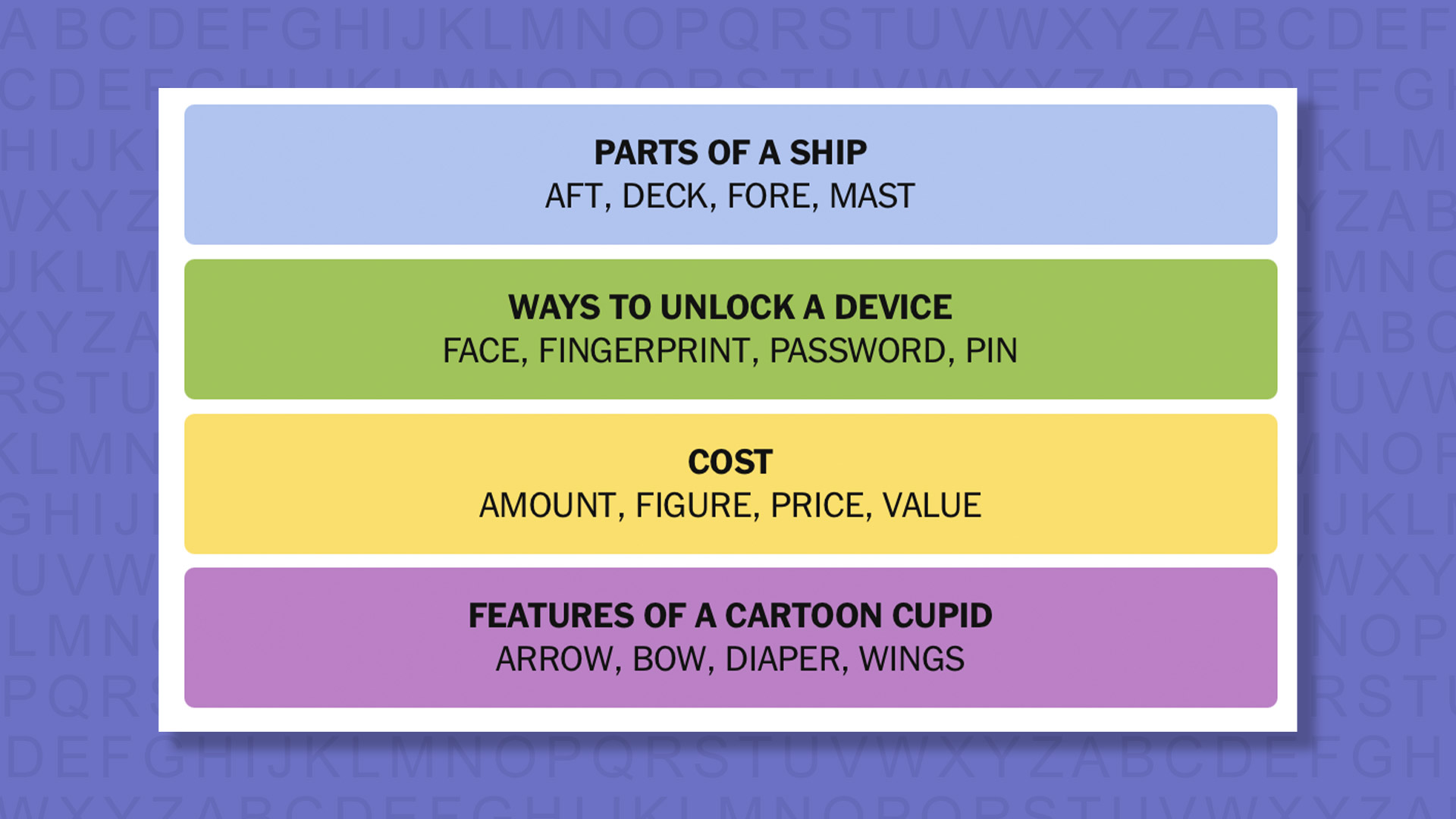 NYT Connections answers game 879 on a purple background
