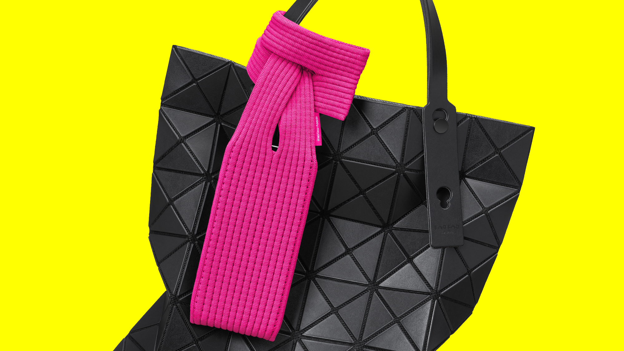 iPhone Pocket accessory on yellow background