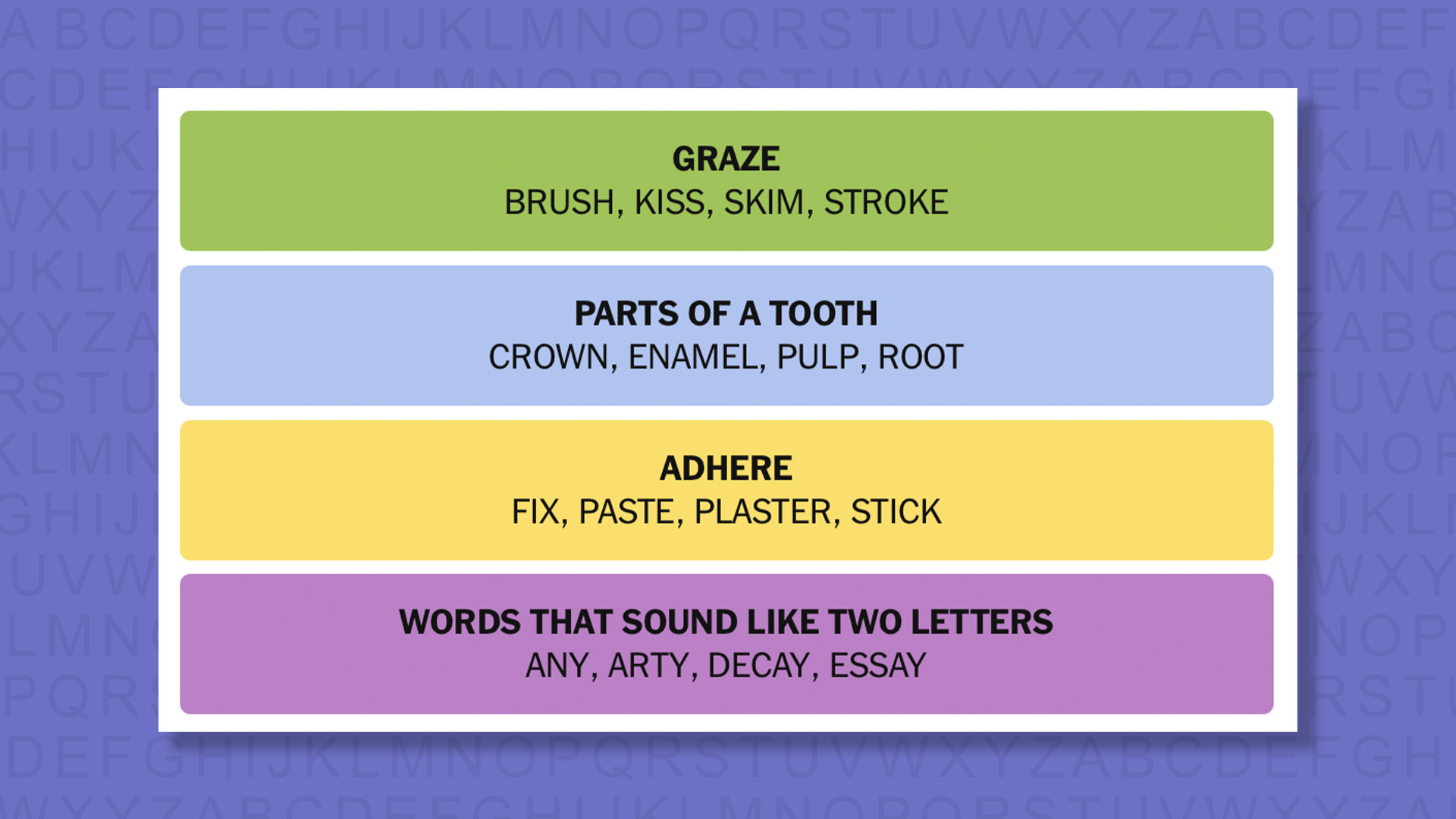 NYT Connections answers game 893 on a purple background