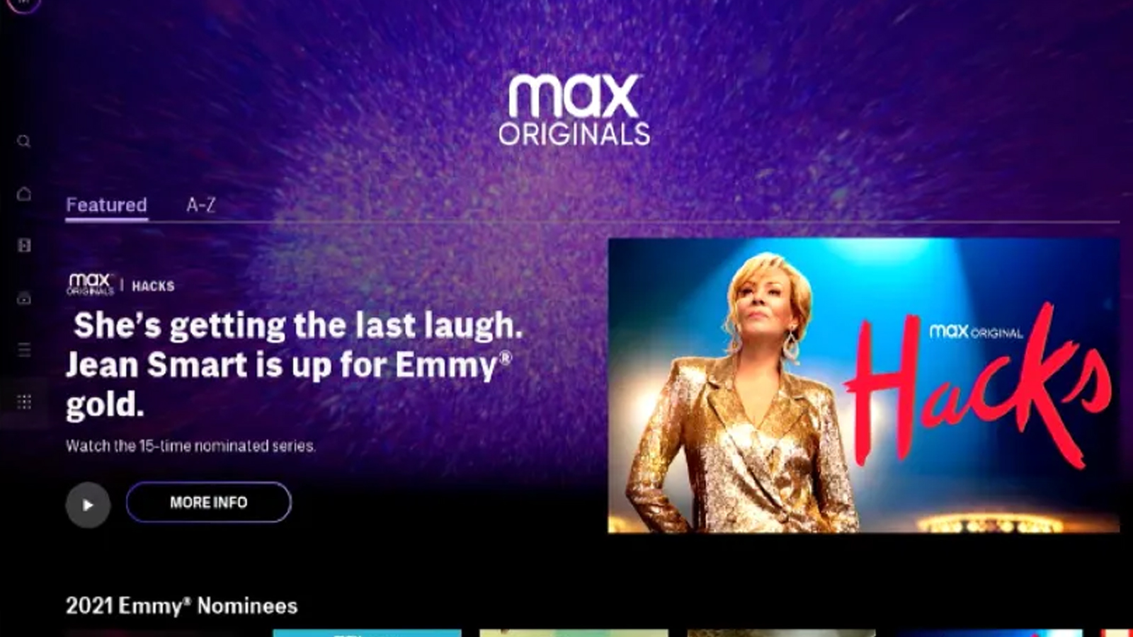 HBO Max Apple TV App Showing Hacks Show