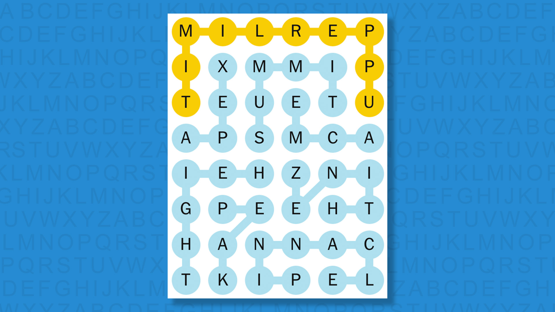 NYT Strands answers game 632 on a blue background