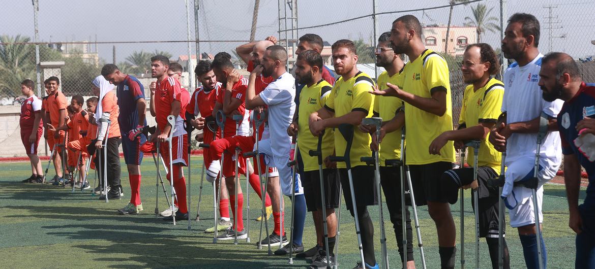 The Hope Football Championship for amputees in the Gaza Strip 2025.