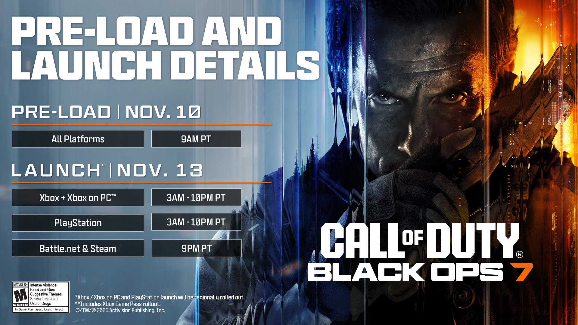 Black Ops 7 preload and launch details
