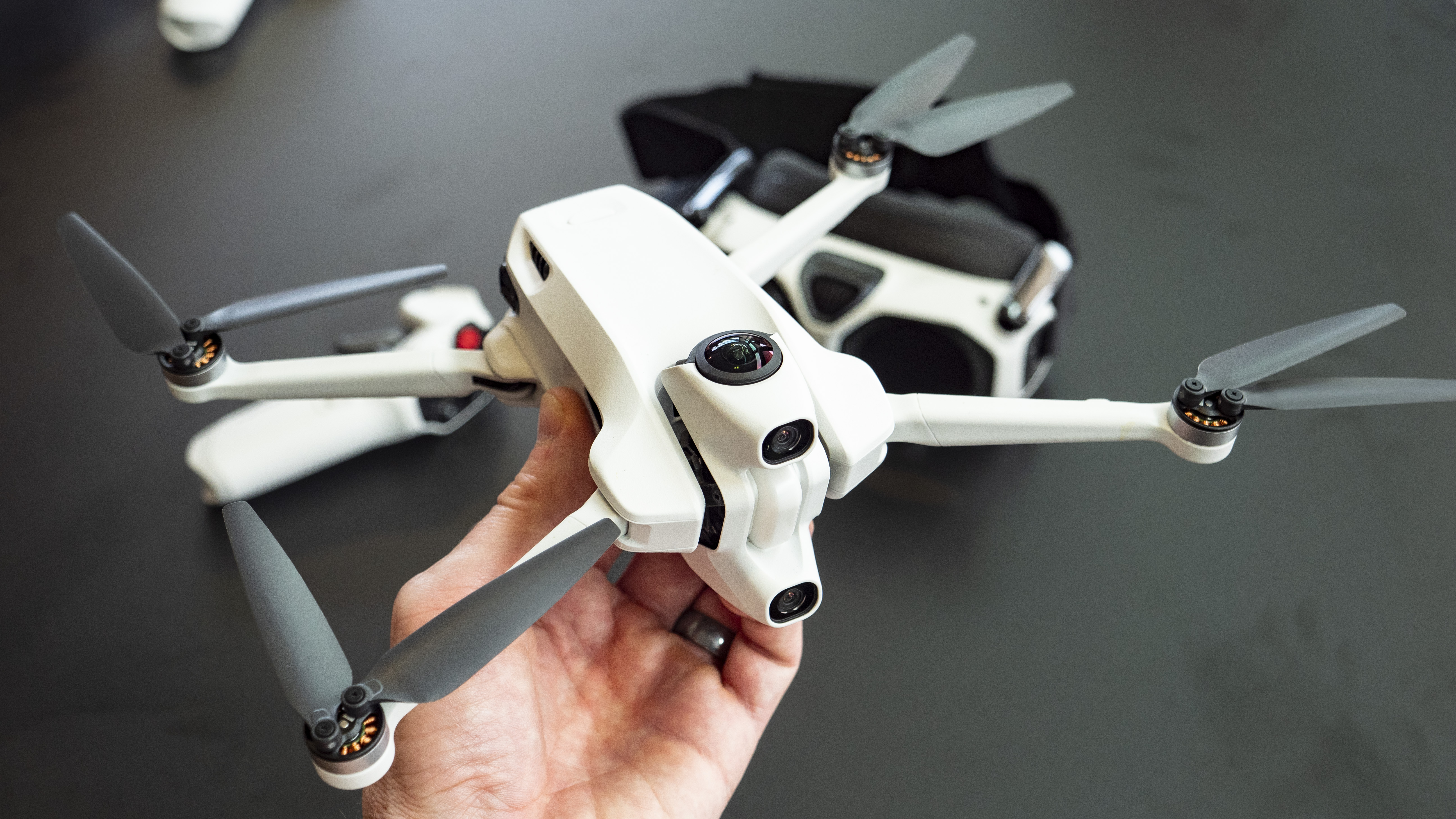 Insta360 Antigravity A1 Drone in hand