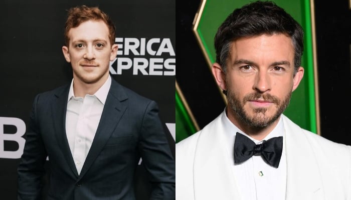 Photo: Ethan Slater all hearts for Jonathan Bailey in Wicked: For Good