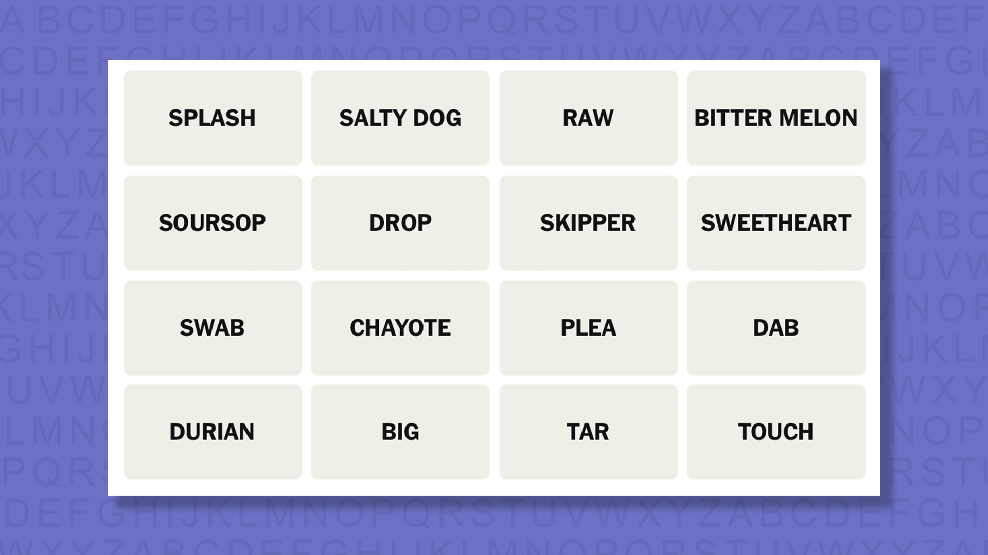 NYT Connections Tips for the 895 game on a purple background