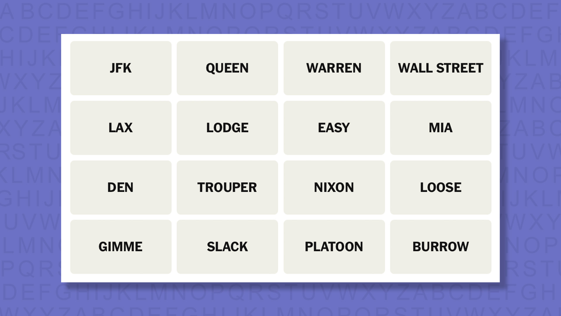 NYT Connections tips for the game 896 on a purple background