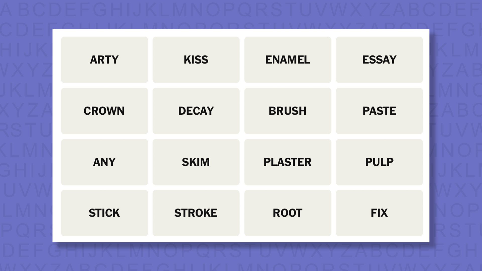 NYT Connections tips for the game 893 on a purple background