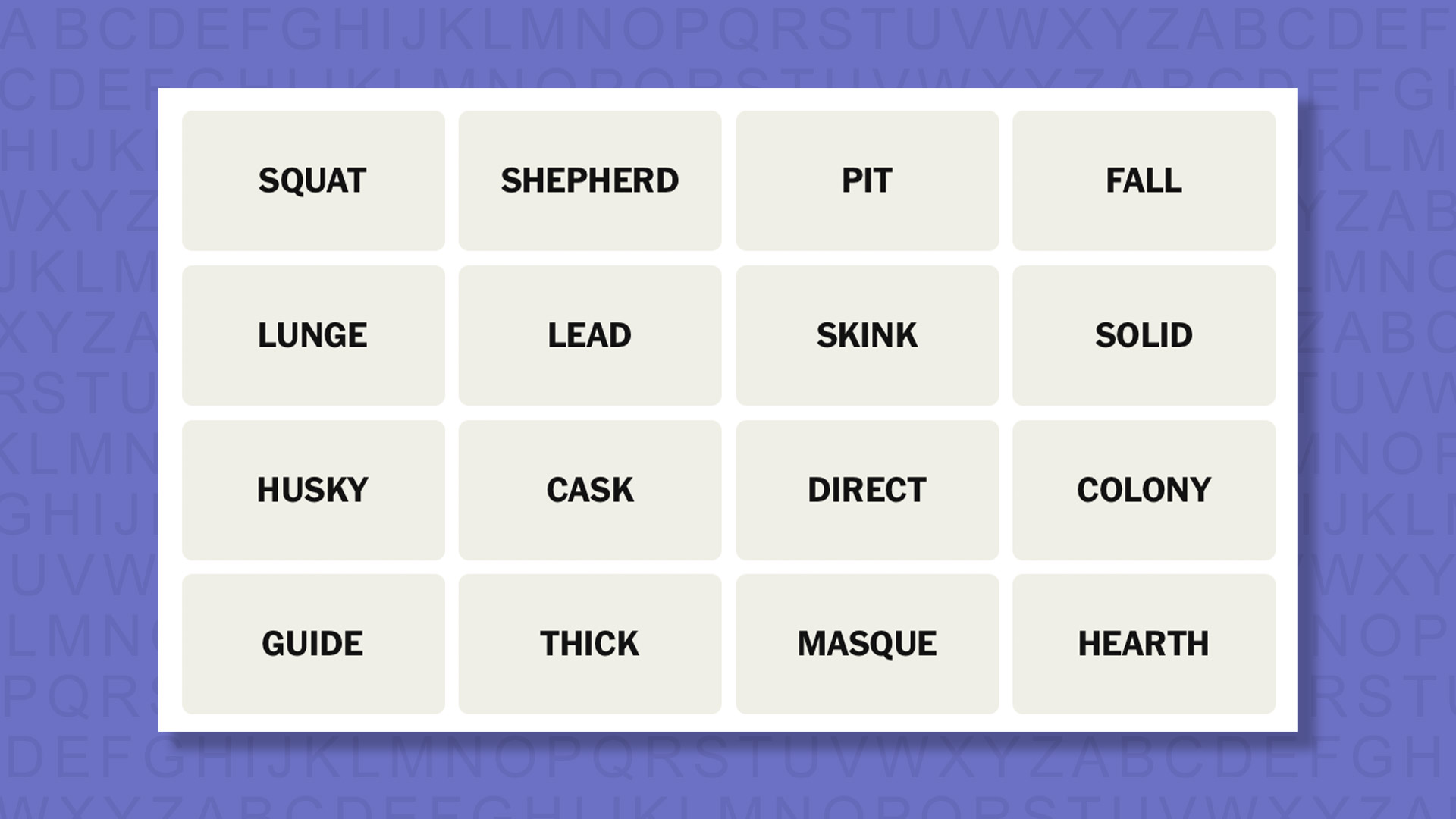 NYT Connections tips for the game 892 on a purple background