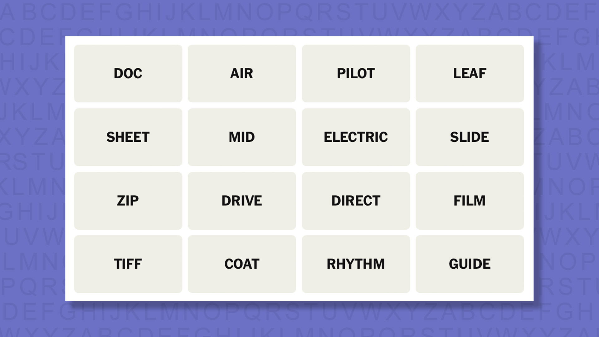 NYT Connections Tips for the 877 game on a purple background
