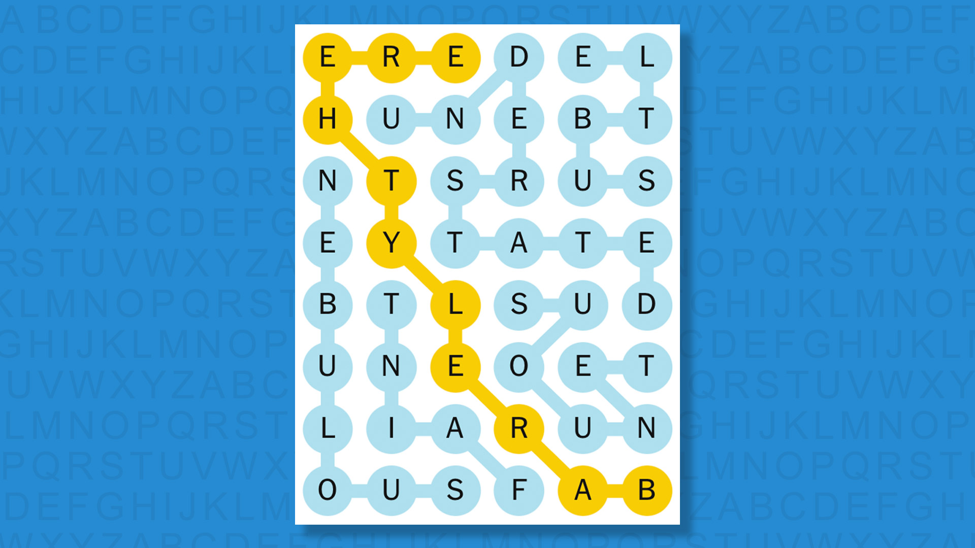 NYT Strands answers game 621 on a blue background