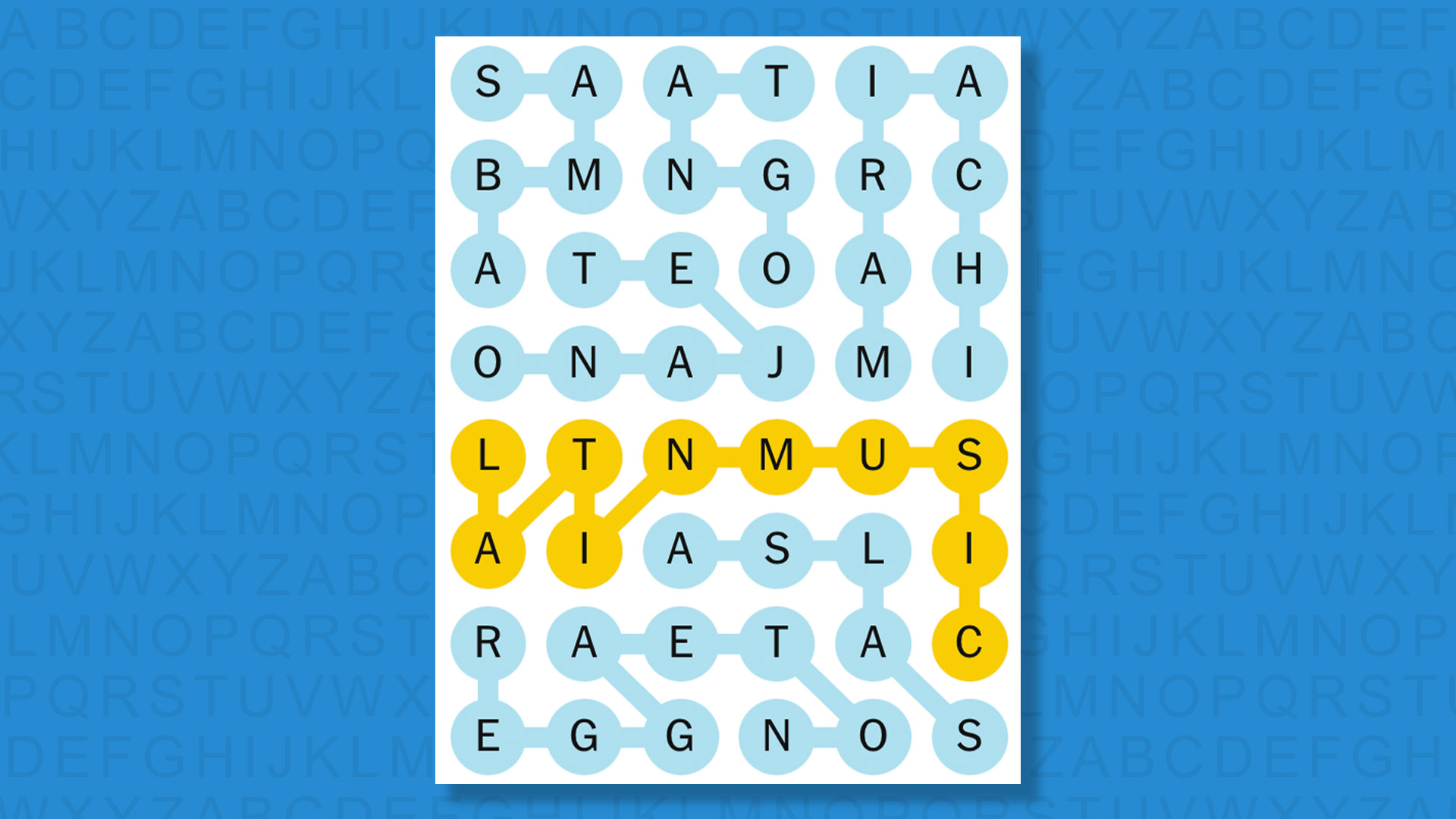 NYT Strands answers game 614 on a blue background