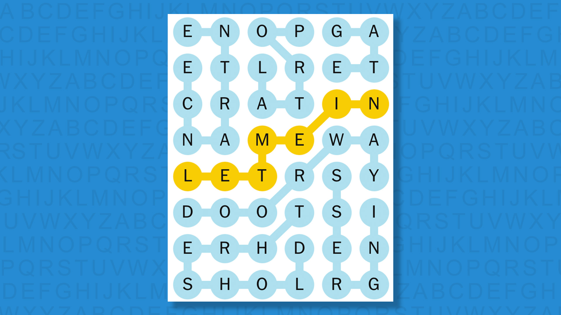 NYT Strands answers game 615 on a blue background