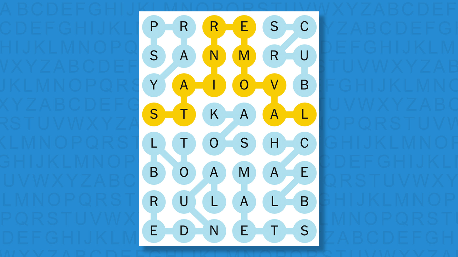 NYT Strands answers game 620 on a blue background