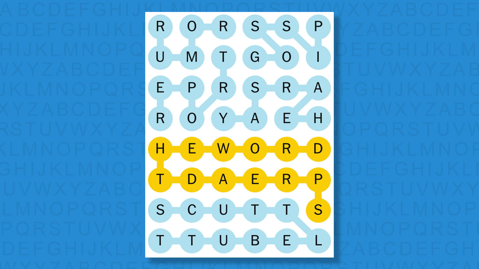 NYT Strands answers game 627 on a blue background