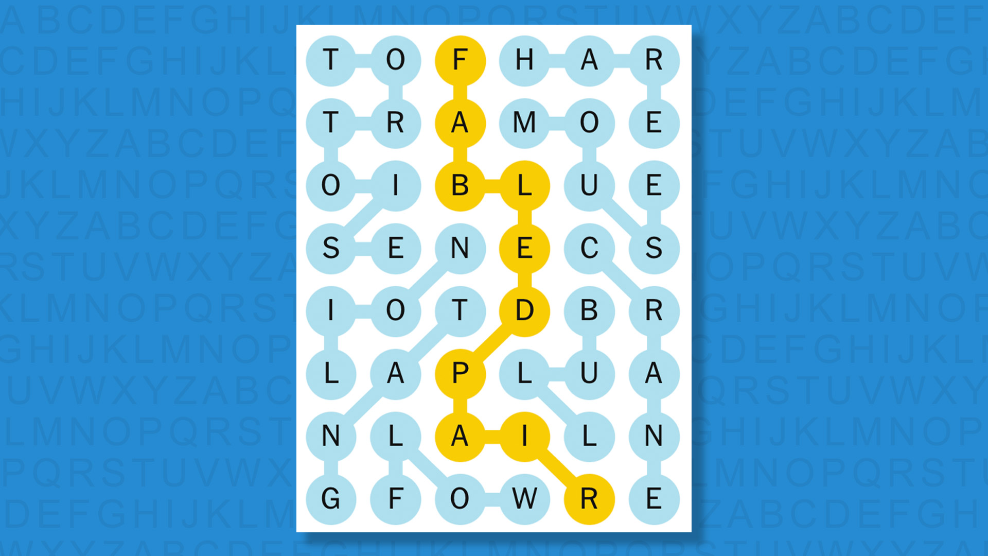 NYT Strands answers game 618 on a blue background