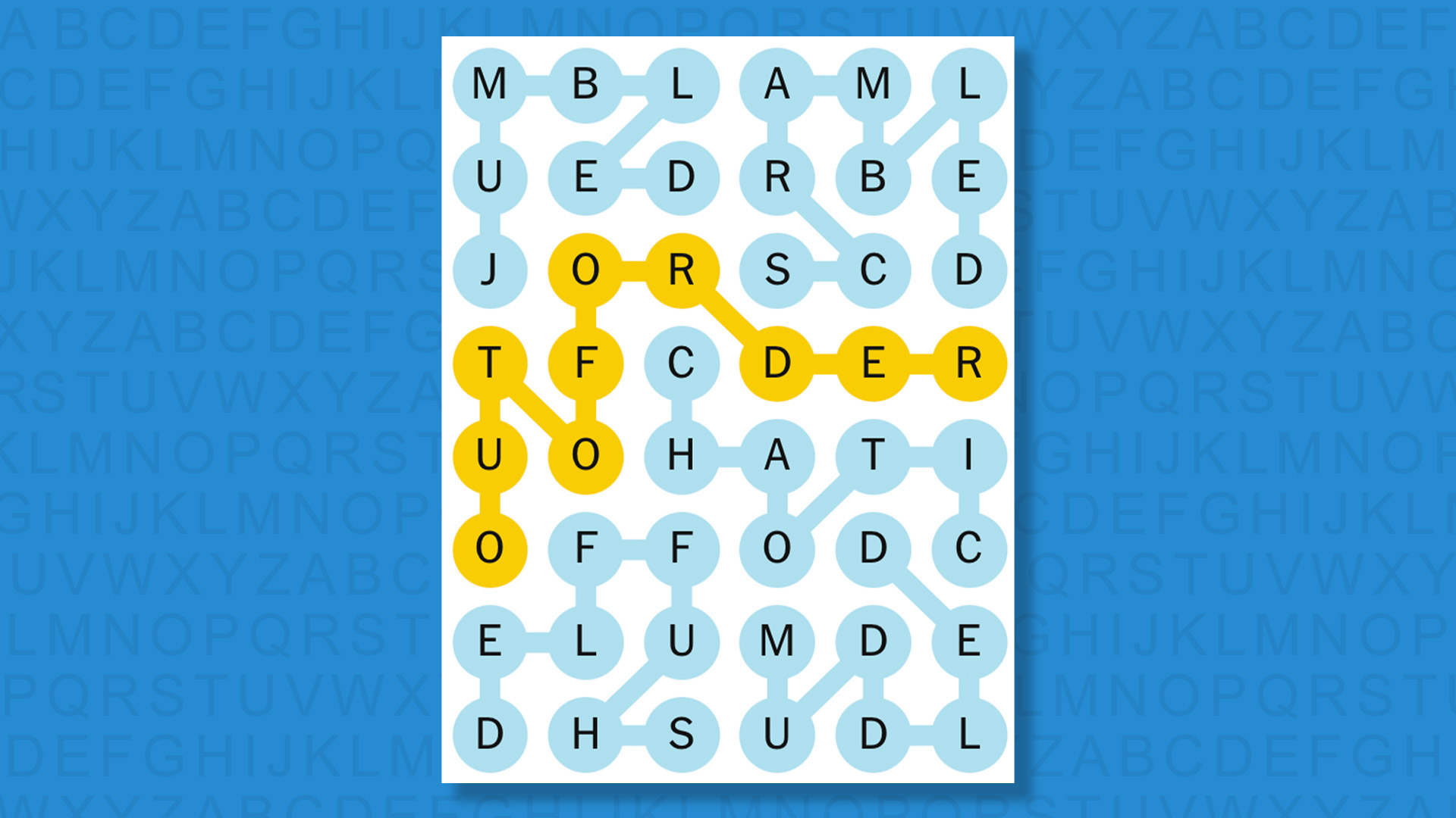 NYT Strands answers game 625 on a blue background