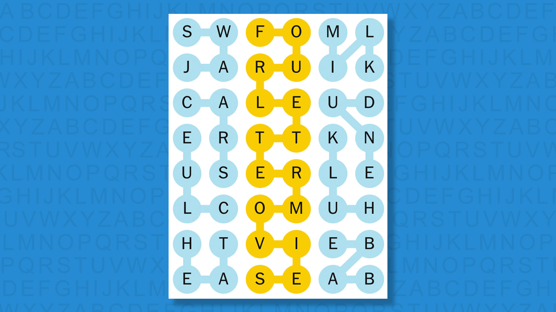 NYT Strands answers game 611 on a blue background