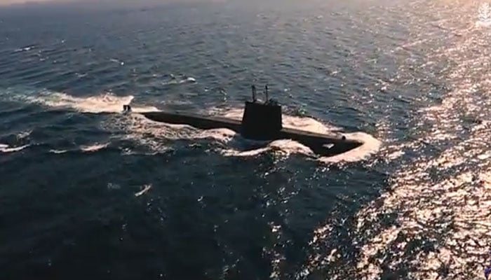 In this screenshot you can see the Pakistan Navy submarine. — Youtube/Pakistan Navy