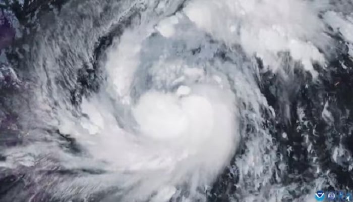 A satellite image shows Storm Fung-Wong, which has intensified into a typhoon, according to the Cooperative Institute for Research in the Atmosphere (CIRA), over the Philippine Sea on November 7, 2025, in this screenshot from a video.— Reuters