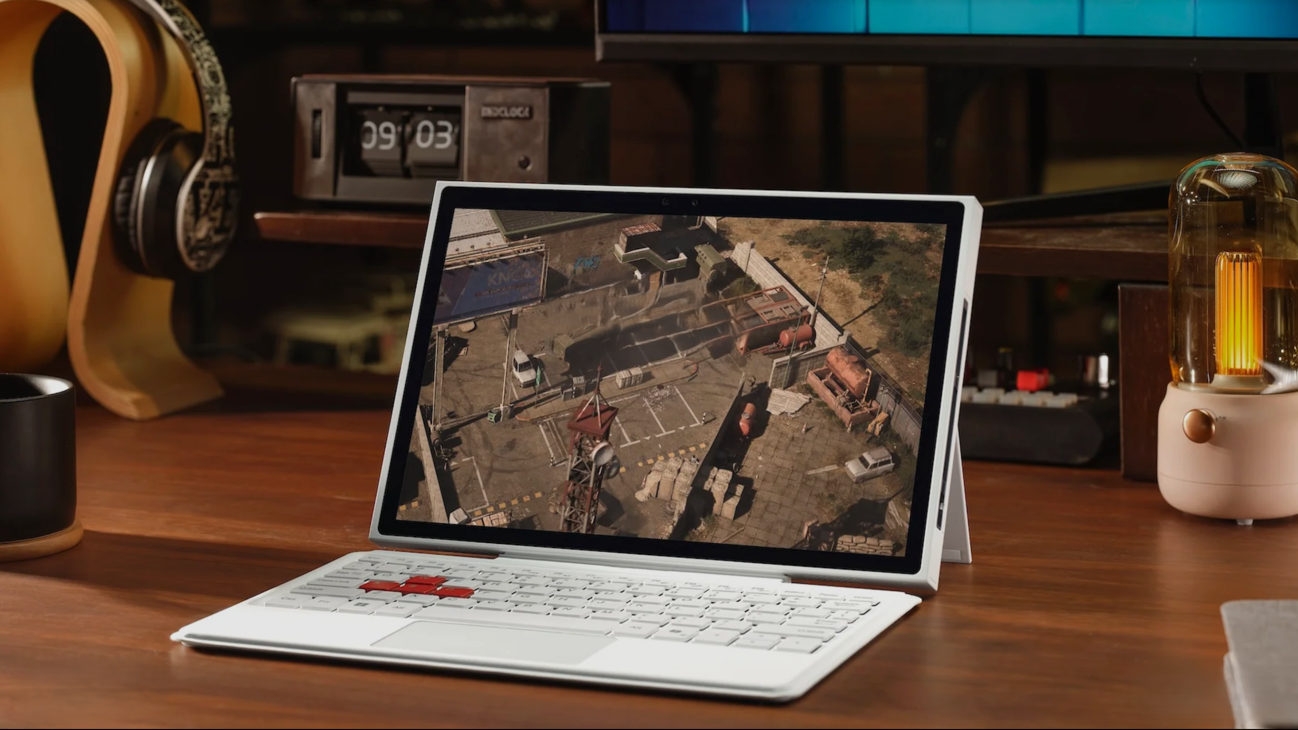 Portable device in laptop mode