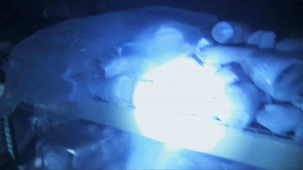 A screenshot of vacuum-sealed body parts placed on a shelf in episode 5 of Pluribus.